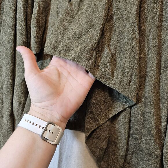 Barefoot Dreams CozyChic Ultra Lite Open Front Hi-Lo Cardigan in Green size L/XL - Picture 2 of 11